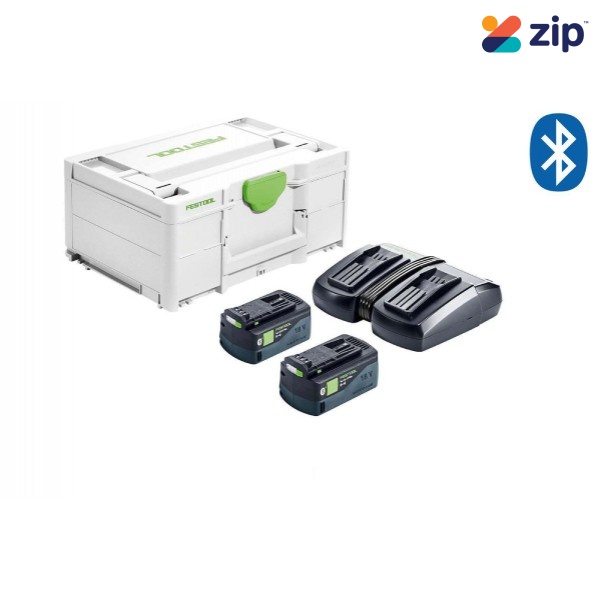 Festool SYS 18V 2x5,0/TCL6DUO - SYS 18V Energy Set 2 x 5.2Ah TCL6 Duo in Systainer 577077 Kit